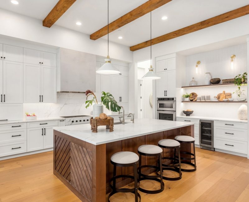kitchen in newly constructed luxury home